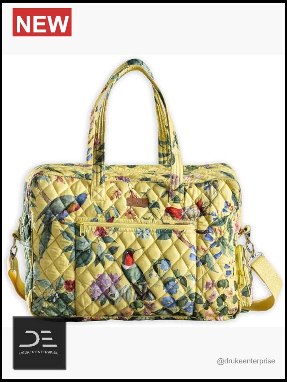 Cotton Quilted Duffel Overnight Luggage Weekend Bag